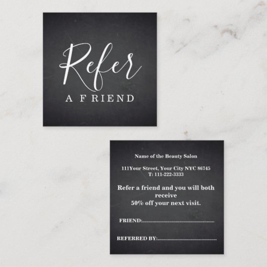 Eenvoudige verwijzing naar zwart-wit in elegant (Voorkant / Achterkant)