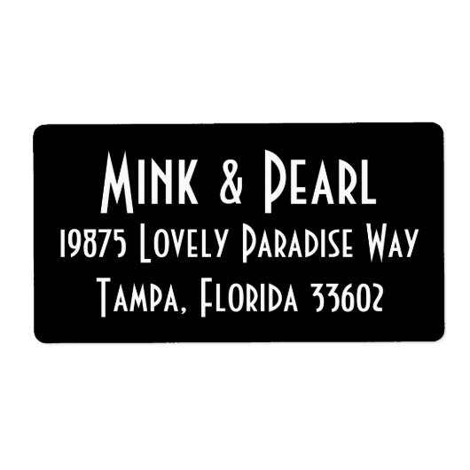 Eenvoudige Verzending Label Zwart & Wit B&W (Voorkant)