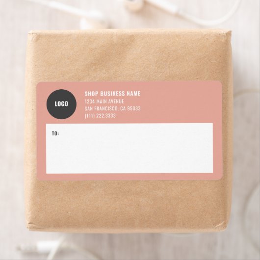 Eenvoudige verzendlabels voor zakelijke Logo Etiket (Insitu)