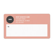 Eenvoudige verzendlabels voor zakelijke Logo Etiket (Voorkant)