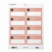 Eenvoudige verzendlabels voor zakelijke Logo Etiket (Full Sheet)