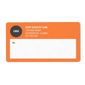 Eenvoudige verzendlabels voor zakelijke Logo Etiket (Voorkant)