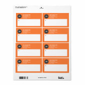 Eenvoudige verzendlabels voor zakelijke Logo Etiket (Full Sheet)