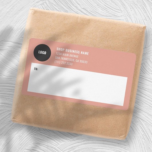Eenvoudige verzendlabels voor zakelijke Logo Etiket