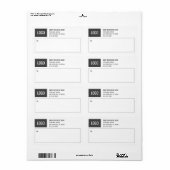 Eenvoudige verzendlabels voor zakelijke Logo Etiket (Full Sheet)