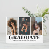 Eenvoudige vet Afstuderen fotocollage Kaart (Staand voorkant)