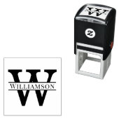 Eenvoudige Vet Enkele Initiaal Monogram Naam #1 Zelfinktende Stempel (In situ)