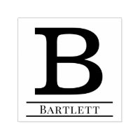 Eenvoudige Vet Gedrukt Enkele Initiaal Monogram Na