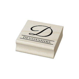 Eenvoudige Vet Gedrukte Enkele Initiaal Monogram N Rubberstempel