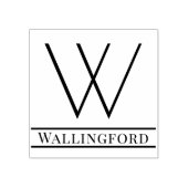 Eenvoudige Vet Gedrukte Enkele Initiaal Monogram N Rubberstempel (Afrduk)