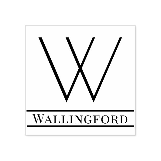 Eenvoudige Vet Gedrukte Enkele Initiaal Monogram N Rubberstempel (Afrduk)