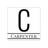 Eenvoudige Vet Gedrukte Enkele Initiaal Monogram N Rubberstempel (Afrduk)