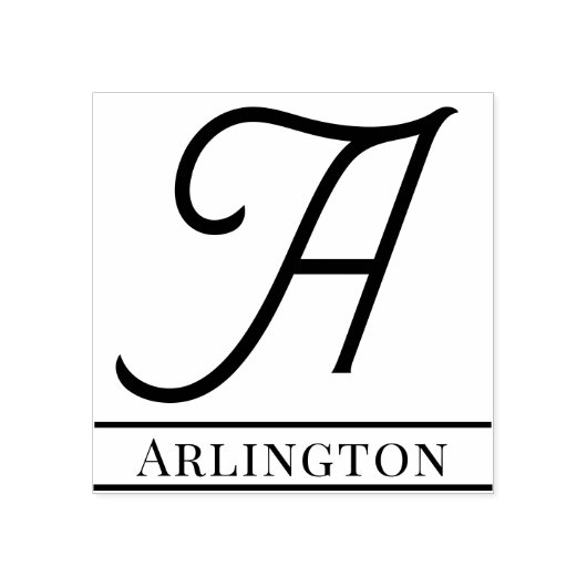 Eenvoudige Vet Gedrukte Enkele Initiaal Monogram N Rubberstempel (Afrduk)