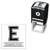 Eenvoudige Vet Gedrukte Enkele Initiaal Monogram N Zelfinktende Stempel (In situ)