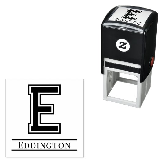 Eenvoudige Vet Gedrukte Enkele Initiaal Monogram N Zelfinktende Stempel (In situ)