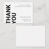 Eenvoudige vetgedrukte letters Weddenschap wit Dan Informatiekaartje (Voorkant / Achterkant)