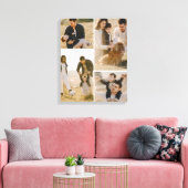 Eenvoudige vier fotocollage canvas afdruk (Insitu (Woonkamer))