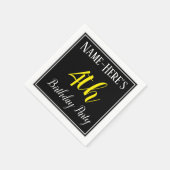 Eenvoudige vierde verjaardag met aangepaste naam servetten (Hoek)