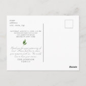 Eenvoudige viering van levensverlies Verzamelblad Briefkaart (Achterkant)