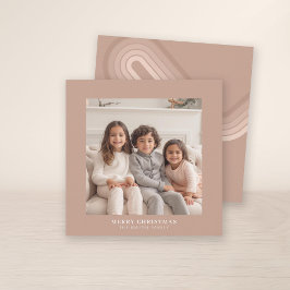 Eenvoudige vierkante foto - minimale neutrale retr feestdagenkaart