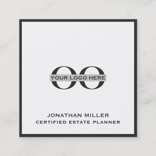 Eenvoudige vierkante Visitekaartjes met aangepaste (Voorkant)