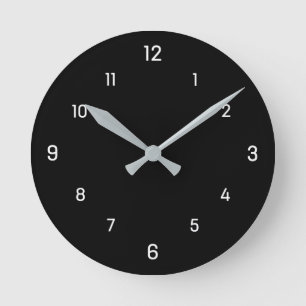 Eenvoudige vierkante wandklok met witte wijzerplat ronde klok