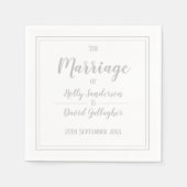 Eenvoudige vierkantsgrijs- en witfeestdag servet (Voorkant)