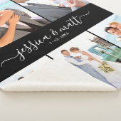 Eenvoudige vijf-foto met namen en datum sherpa deken (3/4)