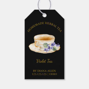 Eenvoudige Violette Thee Hang Tag Cadeaulabel