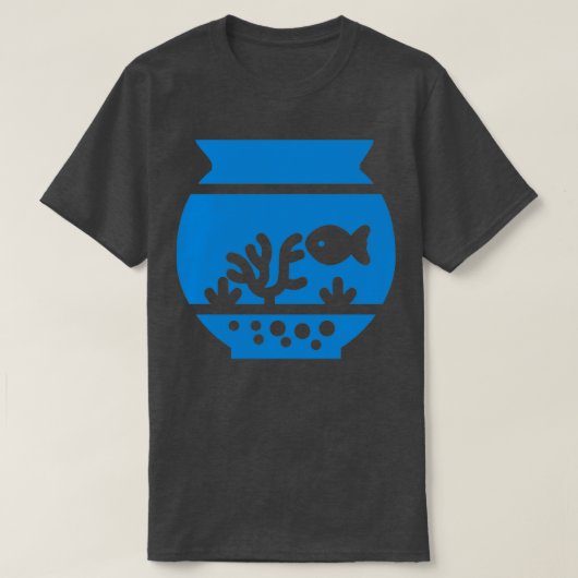 Eenvoudige visenkom blauw t-shirt (Design voorkant)