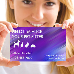 Eenvoudige Visitekaartjes Pet Sitter