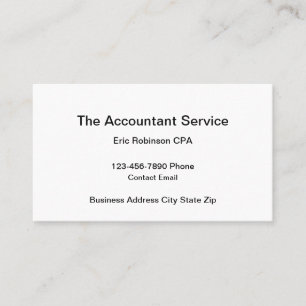 Eenvoudige Visitekaartjes voor Accountants