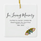 Eenvoudige vlinder in het liefhebben van Memory Me Keramisch Ornament (Voorkant)