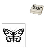 Eenvoudige vlindervorm 	rubberstempel (Gestempeld)