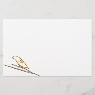 Eenvoudige vogel briefpapier