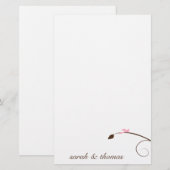 Eenvoudige vogel briefpapier (Voorkant / Achterkant)