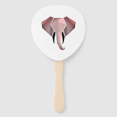 Eenvoudige vormen Geometrie Elephant Head Handwaaier (Achterkant)