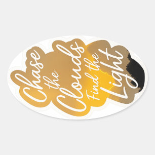 Eenvoudige Vredessticker Ovale Sticker