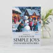 Eenvoudige vreugde - kerst Kaart (Staand voorkant)