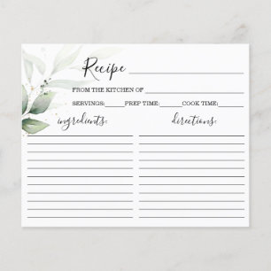 Eenvoudige Vrijgezellenfeest Recipe Kaart