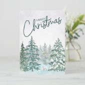 Eenvoudige vrolijke kerstboodschap Herten in de Bo Feestdagenkaart (Staand voorkant)