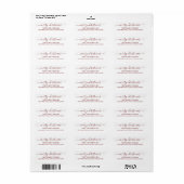 Eenvoudige Vrolijke Kerstmis Rode Moderne Script V Etiket (Full Sheet)