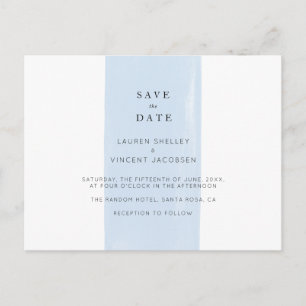 Eenvoudige Watercolor Trouw Save The Date Postcard Aankondigingskaart