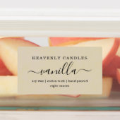 Eenvoudige WATERDICHTE Kaars Sticker Labels (Aangebracht)