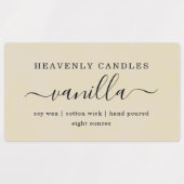 Eenvoudige WATERDICHTE Kaars Sticker Labels (Design 1)