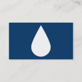 eenvoudige waterdruppel visitekaartje (Achterkant)