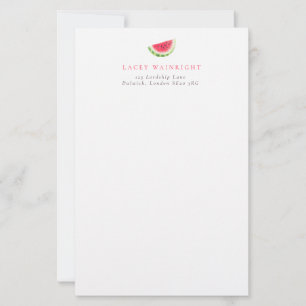 Eenvoudige Watermeloen Zomer Naam & Adres Briefpapier