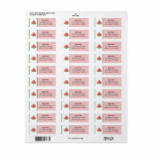 Eenvoudige Watermelon Slice Return Adres Label (Full Sheet)