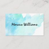 Eenvoudige Waterverf achtergrond Visitekaartje (Voorkant)