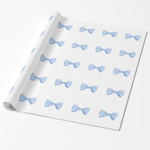 Eenvoudige Waterverf Baby Blauwe Boog Cadeaupapier